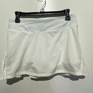 Lululemon Athletica Women's White Play Off The Pleats Stretch Skirt Skort Size 6